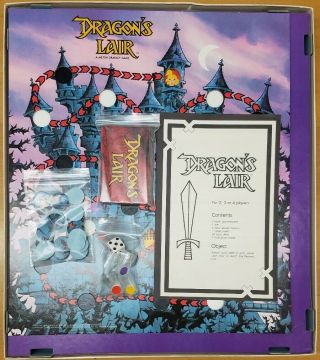 Vintage 1983 Dragon ' s Lair Board Game Milton Bradley Complete 2