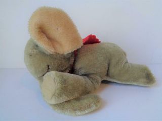 Vintage German Steiff Baby Elephant Sleeping Mohair Stuffed Plush Animal