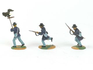 W Britain Soldiers 17377 American Civil War Wisconsin 8th Regiment 3 Piece Set