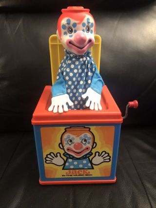 Vintage 1976 Mattel Jack In The Box Clown In Great