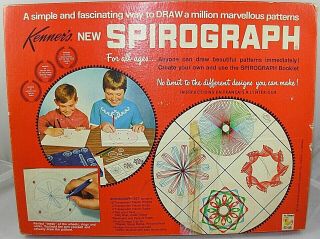 Vintage Spirograph 401 Kenner Complete Red Tray