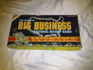 Vintage Transogram Big Business The Famous National Money Board Game