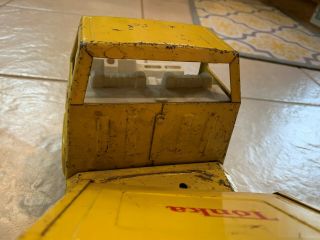 Vintage Large Yellow Tonka Truck with Dump Trailer Metal Construction Kids Toy 2