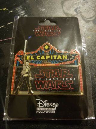 Disney Pin Dssh Dsf Star Wars Marquee The Last Jedi Rey