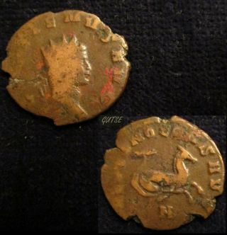 Roman Empire - 9,  Gallienus,  Antoninianus 253 - 268 A.  D. ,  D.  R.  Sear 10292,  Vf -