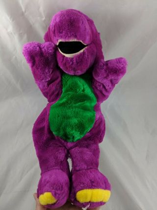 Golden Bear Barney Dinosaur Plush Hand Puppet 14 