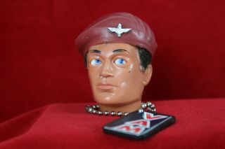 Vintage Action Man Vintage Restored Paratrooper Red Beret Small Badge