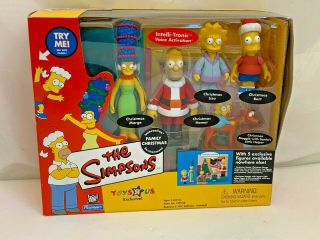 The Simpsons Family Christmas Interactive Environment Play Set Nib