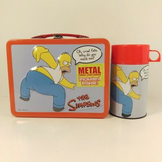 The Simpsons Homer Lunch Box Neca With Thermos 2001