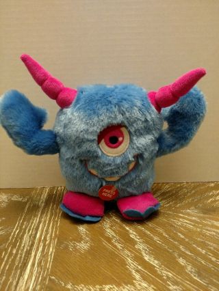Monster Plush Singing I Feel Good 8 " James Brown Cyclops Blue And Pink