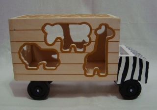 Melissa & Doug Wooden Safari Rescue Animal Truck Puzzle Vehicle - Truck Only