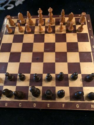 Wood Chess Wooden Magnetic Board Hand Crafted Folding Chessboard Travel Game Set 3