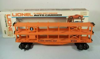 Vtg Lionel O & O27 Gauge Illinois Central Gulf Auto/Car Carrier ICG 6 - 9145 2