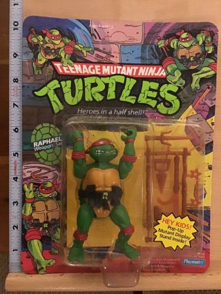 Teenage Mutant Ninja Turtles 1988 Raphael With Pop - Up Mutant Display Stand