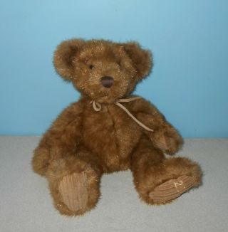 12 " Teddy Bear Plush Stuffed Brown Red Bow 100th Anniversary 2001 First & Main