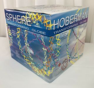 1998 Hoberman Sphere Rainbow Expanding Ball Toy Multicolor Transforms 9 - 1/2” - 30”