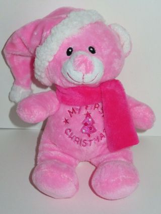Dan Dee My First Christmas Pink Teddy Bear Plush Stuffed Animal Baby Toy 1st 9 "