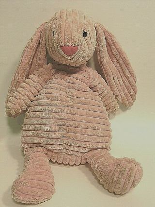 Jellycat Pink Cordy Roy Bunny Rabbit Hare Plush Stuffed Animal 15”