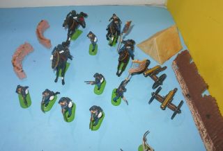 U.  S.  Civil War Soldiers: Union & Confederate Toy Soldiers w/ Horses Cannons Tent 3