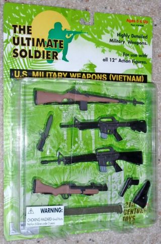 Ultimate Soldier Us Military Weapons Vietnam 21st Century Accessory Set For 12 "