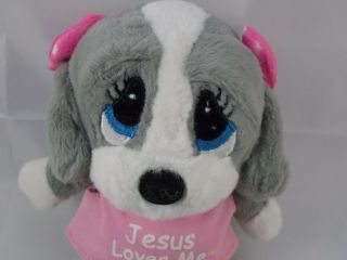 Dan Dee HONEY Dog Plush Sings JESUS LOVES ME Cheeks Light 9 