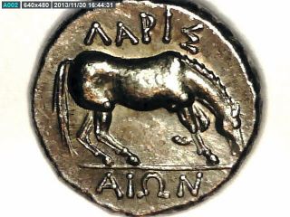 2rooks Greece Greek Thessaly Larissa Hemidrachm Nymph / Horse Rep Coin Gift