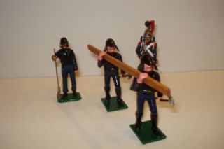 54 Mm Metal Toy Soldiers:napoleonic French Seige Workers By Sotw,  (trophy Match)