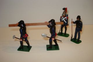 54 mm Metal Toy Soldiers:Napoleonic French Seige Workers by SOTW,  (Trophy Match) 2