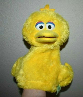 Soft Plush Sesame Street Yellow Big Bird Hand Puppet By Gund 2003