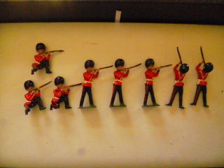 Vintage W Britains Grenadier Guards Firing Complete Set No.  1283 No Box Fantastic