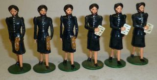 Group Of M J Mode White Metal Model Salvation Army Figures -