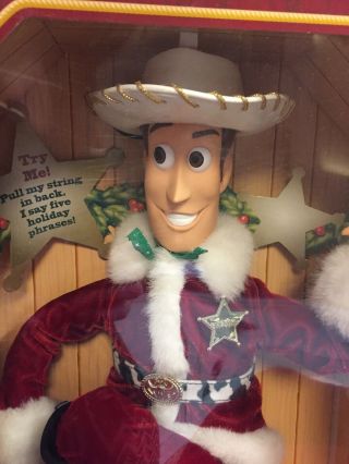 Mattel 1999 Holiday Hero Series Toy Story Christmas Santa Claus “woody” Doll