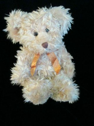Russ Berrie Radcliffe Tan Teddy Bear Plush Stuffed Animal W/ Polka Dot Bow 12 "