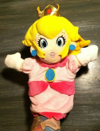 Nintendo Mario Bros Princess Peach Hand Puppet Plush Stuffed Toy 2017