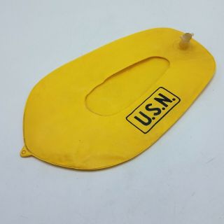 Vintage Hasbro Gi Joe 12 " 1/6 Yellow Usn Inflatable Life Raft
