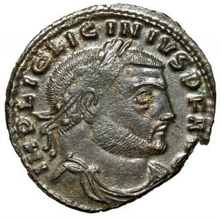 Large Roman Coin Of Licinius I " Portrait & Jupiter " Thessalonica