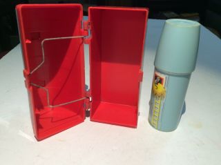 VINTAGE 1962 Fisher - Price Mini Plastic Lunch Box and Thermos Barn Farm 3