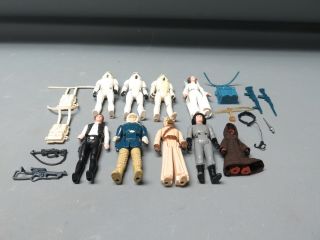 19 Pc.  Vintage 1977 - 80 Star Wars Action Figures Weapons & Accessories