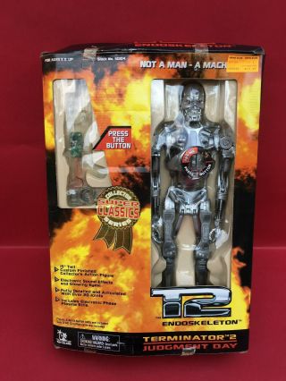 Vintage 1997 Nib 15 " Toy Island Terminator 2 T2 Judgment Day Endoskeleton