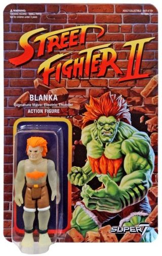 Reaction Street Fighter Ii Blanka Action Figure [glow - In - The - Dark]