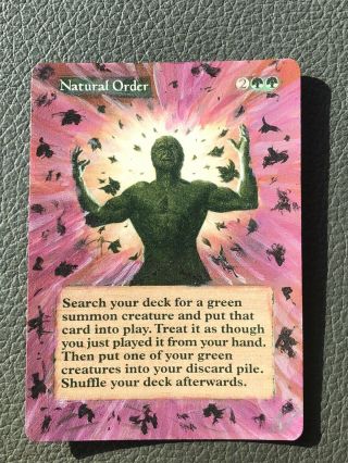 Mtg Natural Order Altered Hand Painted Magic Full Border Portal