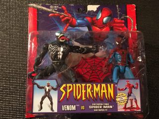 Catapulting Spider - Man Vs Venom Special Edition 2 Figure Set 2003 Toybiz