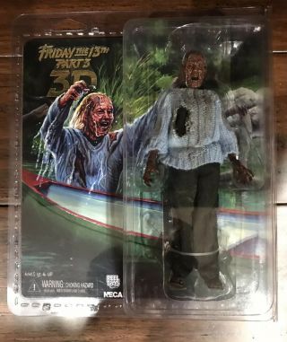 Neca 8 " Friday The 13th Part 3 - D Mrs Pam Vorhees Figure Retro - Style Clothed Rare