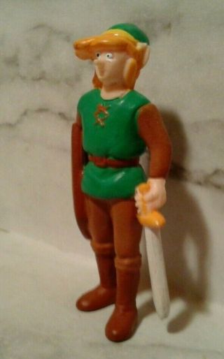 Vntg Applause 1989 Nintendo Legend Zelda Link 2.  5 " Pvc Game Figure Cake Topper