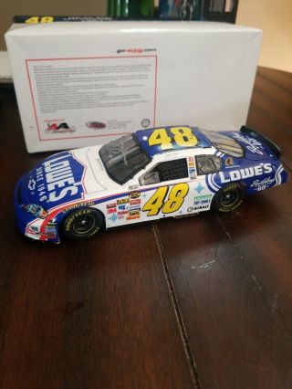 2006 Jimmie Johnson Autographed 48 Lowes 60th Anniversary 1/24