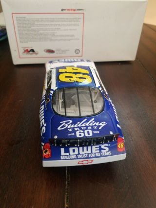 2006 Jimmie Johnson Autographed 48 Lowes 60th Anniversary 1/24 2