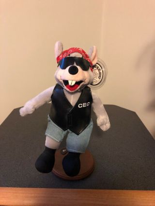 2007 Chuck E Cheese Biker 9 " Plush With Tags - Limited Edition