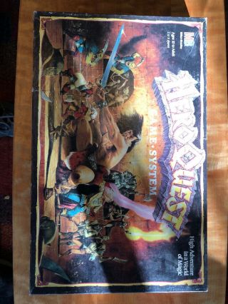 Vintage Hero Quest Board Game System 1989,  1990 Milton Bradley - Rare