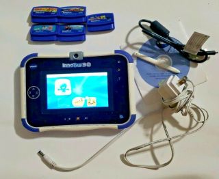 Vtech Innotab 3s Blue Learning Tablet Game System With Learning Lodge And Games