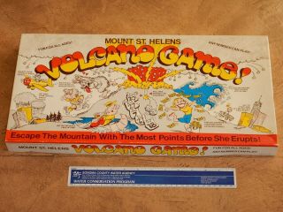 Rare 1980 Mount St.  Helens Volcano Game,  Board Game,  100 Complete